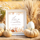 Rustic Dall Pumpkin Liebe ist Sweet Nehmen Sie ein Poster