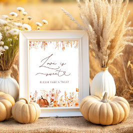 Rustic Dall Pumpkin Liebe ist Sweet Nehmen Sie ein Poster