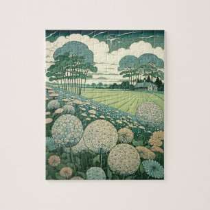Rustic Dandelion World Japan Art Puzzle