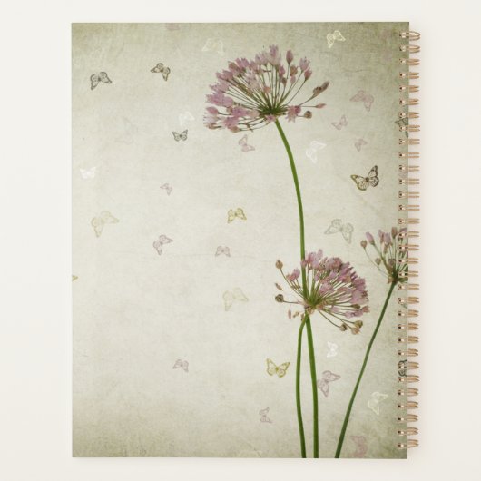 Rustic Dandelions & Butterflies Planer (Rückseite)