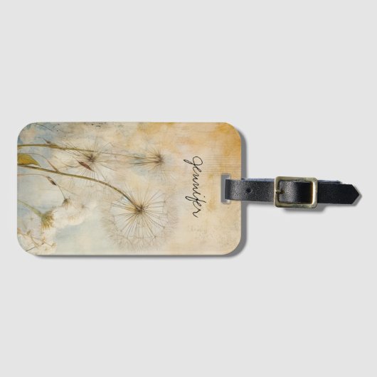 Rustic Dandelions Gepäckanhänger (Vorderseite (Horizontal))