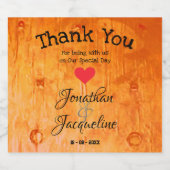 Rustic Danke Gastgeschenk Hochzeit Individuellen N Alkoholflaschenetikett (Einzelnes Label)