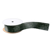 Rustic dark green tooled leather satinband (Spule)