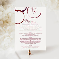 Rustic Dark Red Wine Stain Hochzeitsessen