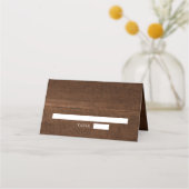 Rustic Dark Wood Boho Antler Wedding Platzkarte (Vorderseite)