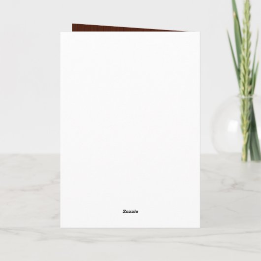 Rustic Dark Wood Lila Floral Programmkarte Karte (Rückseite)