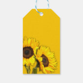 Rustic Dark Wood Sonnenblumenleuchten Vielen Dank Geschenkanhänger (Rückseite)