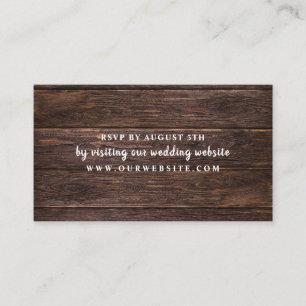 Rustic Dark Wood uAwg Begleitkarte