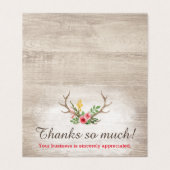 Rustic Deer Antler Bohemisches Blumenholz Vielen D (Außenseite Aufgefaltet)