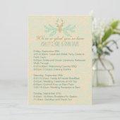 Rustic Deer Antler Wedgewochenende ITINERARY Card Einladung (Stehend Vorderseite)