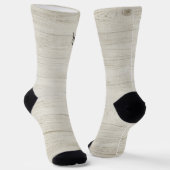 Rustic Deer Antler White Wood Mit Monogramm Unisex Socken (Gewinkelt)
