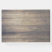 Rustic Deer Antlers Country Farmhouse Wood Wedding Gästebuch (Rückseite)