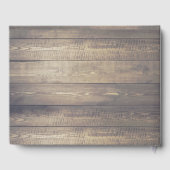 Rustic Deer Antlers Country Farmhouse Wood Wedding Gästebuch (Rückseite)