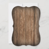 Rustic Deer Antlers Daisy Wood Wedding Einladungen (Rückseite)