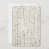 Rustic Deer Birch Bridal Dusche Einladung (Rückseite)