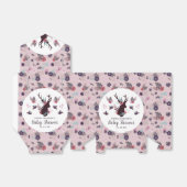 Rustic Deer Head Mauve Floral Girl Baby Dusche Geschenkschachtel (Ungefaltet)