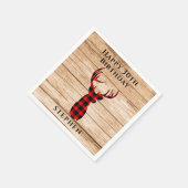 Rustic Deer Hunter Thema 30. Geburtstag Party Serviette (Ecke)