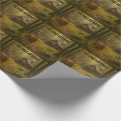 Rustic Deer Hunting Cabin Forest Signature Name Geschenkpapier (Ecke)