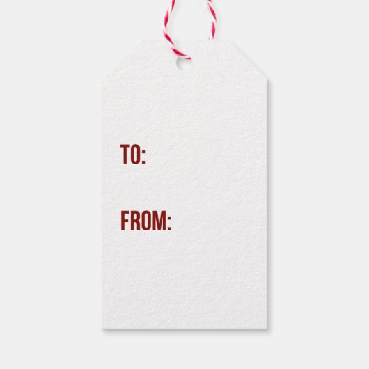 Rustic Deer Joliday Gift Tag Geschenkanhänger (Rückseite)