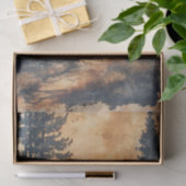 Rustic Deer Silhouette of Deer on Forest Trail Seidenpapier (Geschenk)