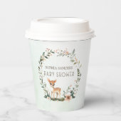 Rustic Deer-Themed Baby Shower Pappbecher (Vorderseite)