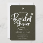 Rustic Denim Bridal Shower Invitation Einladung (Vorderseite)