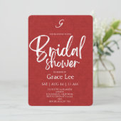 Rustic Denim Bridal Shower Invitation Einladung (Stehend Vorderseite)