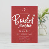 Rustic Denim Bridal Shower Invitation Einladung (Stehend Vorderseite)