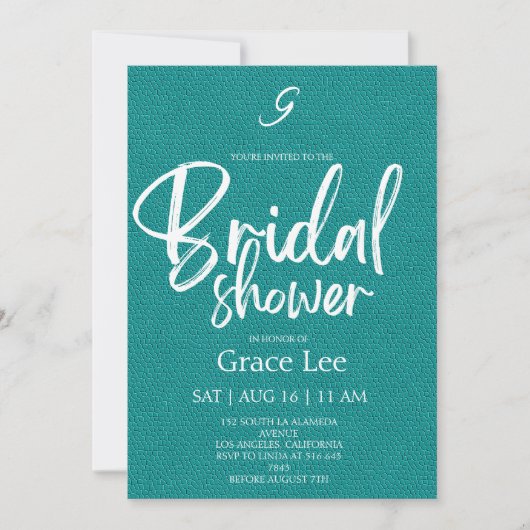 Rustic Denim Bridal Shower Invitation Einladung (Vorderseite)