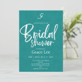 Rustic Denim Bridal Shower Invitation Einladung (Stehend Vorderseite)