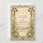 Rustic Desert Botanical Wedding Einladung (Vorderseite)