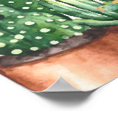 Rustic Desert Cactus Garden Baby Dusche Willkommen Poster (Ecke)