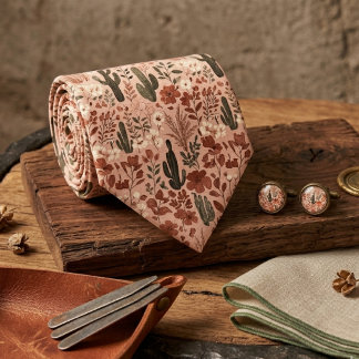 Rustic Desert Cactus Krawatte