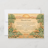 Rustic Desert Florals Birthday Dankeskarte (Vorderseite)