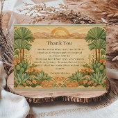 Rustic Desert Florals Birthday Dankeskarte