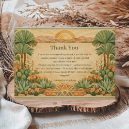 Rustic Desert Florals Birthday Dankeskarte