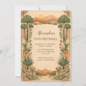 Rustic Desert Florals Birthday Einladung (Vorderseite)