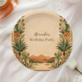 Rustic Desert Florals Birthday Pappteller