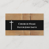 Rustic Desert Hide Brown Leather Church Visitenkarte (Vorderseite)
