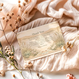 Rustic Desert Meadow Birthday Dankeskarte