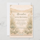 Rustic Desert Meadow Birthday Einladung (Vorderseite)