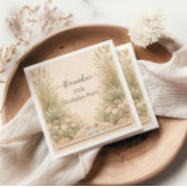 Rustic Desert Meadow Birthday Serviette