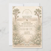 Rustic Desert Meadow Wedding Einladung (Vorderseite)