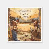Rustic Desert Rodeo Baby Shower Serviette (Vorderseite)