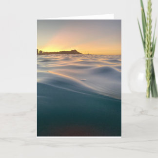 Rustic Diamond Head Hawaii Blank Inside 12x18 Card Dankeskarte
