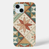 Rustic Diamond Patchwork Pattern - Geometric Case-Mate iPhone Hülle (Rückseite)