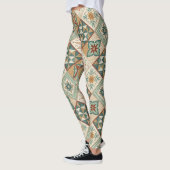 Rustic Diamond Patchwork Pattern - Geometric Leggings (Links)