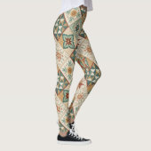 Rustic Diamond Patchwork Pattern - Geometric Leggings (Rechts)
