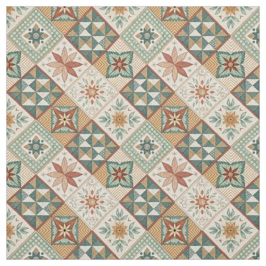 Rustic Diamond Patchwork Pattern - Geometric Stoff (Muster)