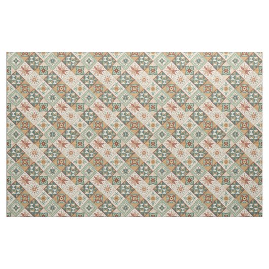 Rustic Diamond Patchwork Pattern - Geometric Stoff (Fat Quarter (45,7 x 55,9 cm))
